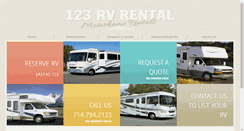 Desktop Screenshot of 123rvrental.com