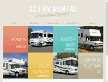 Tablet Screenshot of 123rvrental.com